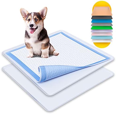 Dog Pee Pad Holder - Fits Up to 24” x 24” Pee Pad - 2 Pack - Grey by Skywin