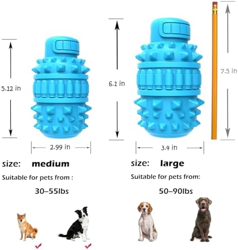 PIFFZEDO Natural Rubber Squeaky Dog Chew Toy for Medium Aggressive Chewers - Image 2