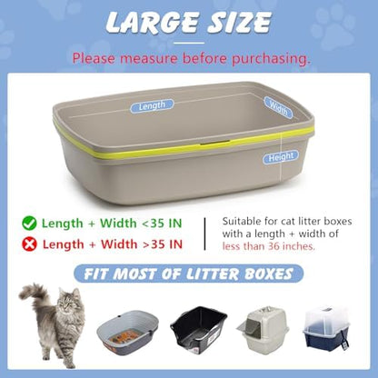 Cat Litter Box Liners, 36 x 19 In, 3 Mil, Drawstring, 10 Count - Image 2