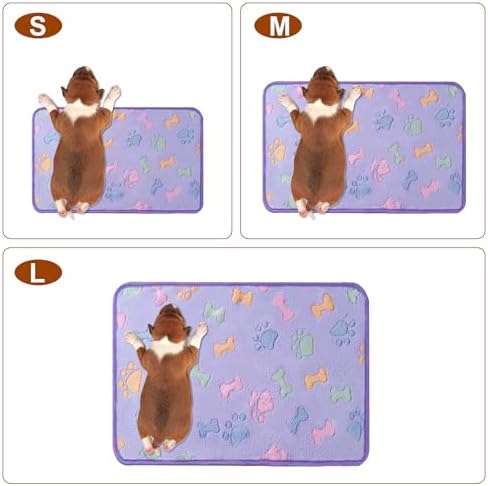 1 Pack 3 Blankets for Dog Puppy Cat (Medium 30x20'', Purple, Pink, Brown) - Image 2