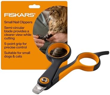 Fiskars Pet Small Nail Clippers, Cat and Dog Trimmers for Grooming, 4.25" by Fiskars