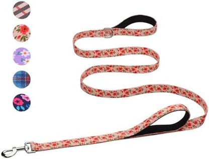 Hikiko 5FT Dog Leash Padded Double Handle with Designed Pattern by Hikiko