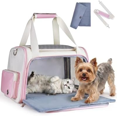 Homespon 34.5L Soft-Sided Cat Dog Carrier, Airline Approved Pet Bag by HOMESPON