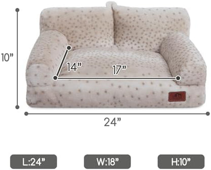 Hollypet Small Dog Large Cat Bed Puppy Couch Beds for Pets up to 25 lbs - Image 3