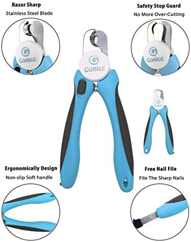 gonicc Dog & Cat Pets Nail Clippers and Grooming Brush. Nail Clippers with Safety Guard to Avoid Overcutting, Free Nail File. Dog Brush Effectively Reduces Shedding by Up to 95%. Professional Groomin - Image 4