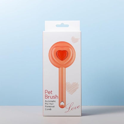 Self Cleaning Slicker Brush, Dog Cat Bunny Pet Grooming Shedding Brush，Deshedding Pet Supplies Accessories (Apricot)