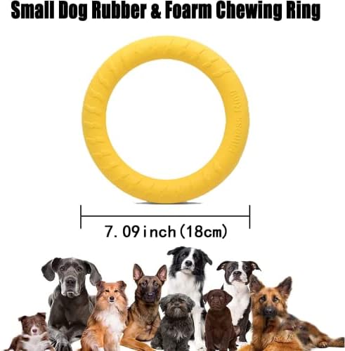 Dog Flying Disc,Floating Dog Ring Toys, Indestructible Dog Chew Toys for Small Chewers Dog Toys for Pool,Float Durable Outdoor &Indoor Puppy Toy for Throwing,Catching,Swimming,Training - Image 2