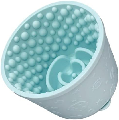 2-in-1 Licking Toy & Silicone Slow Feeder Bowls with Suction Cup - Non-Slip Mat for Bored Small Breed Dogs, Anxiety Relief, Anti-Choking (4.3" x 2.9", Mint Green) by Unknown