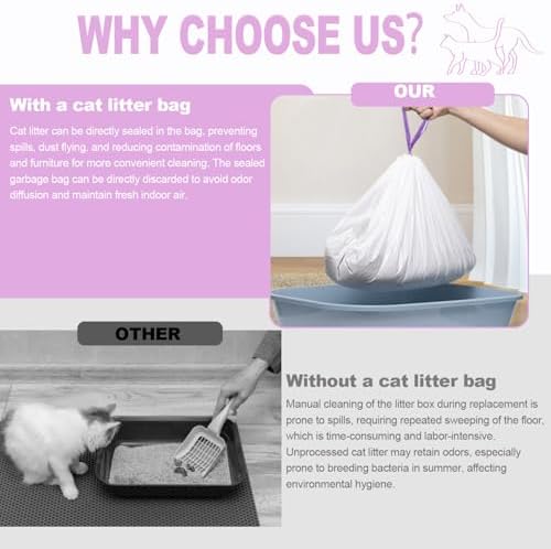 150 Count Cat Litter Bags,25 x16 Inch Automatic Litter Box Liner - Image 6