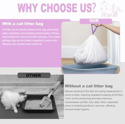 150 Count Cat Litter Bags,25 x16 Inch Automatic Litter Box Liner - Image 6