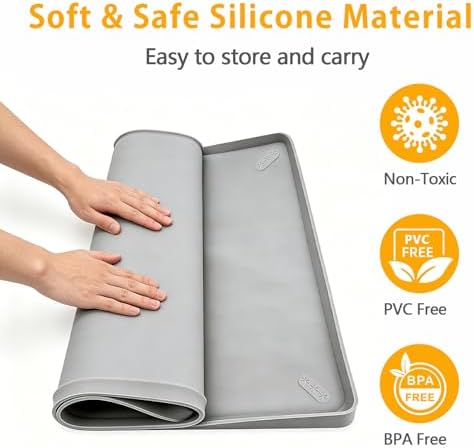 Dog Pee Pad Holder, Silicone Tray, 4-Corner Fixing, 35x25 inch - Image 2