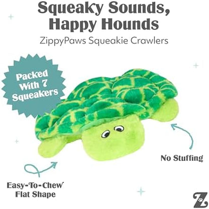 ZippyPaws Squeakie Crawler No Stuffing Dog Toy to Keep Them Busy - 10" - Image 3