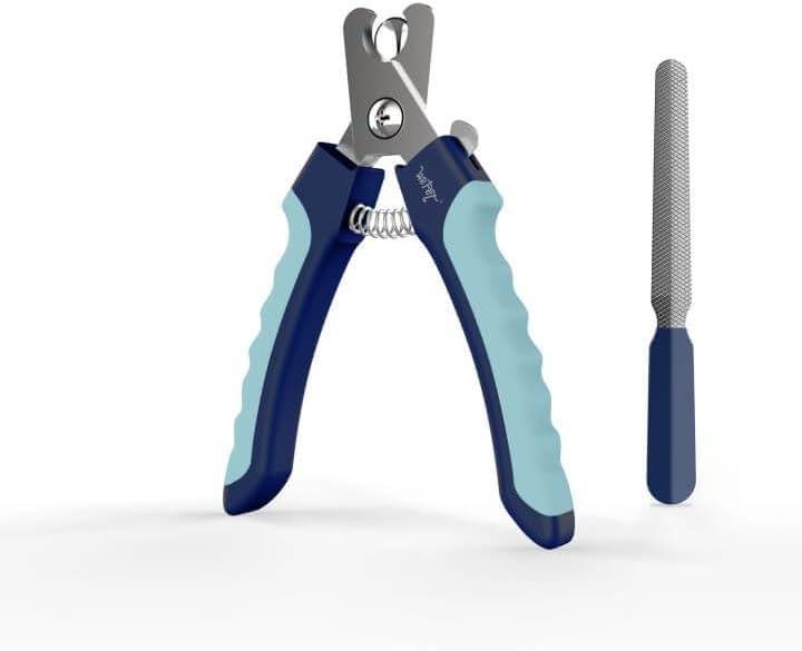 WePet Dog Nail Clippers U10.1, Dog Nail Trimmer Large Breed with Quick Sensor, Razor Sharp Blade Professional Pet Nail Clipper with Safety Guard and Nail File, Pale Turquoise by WePet