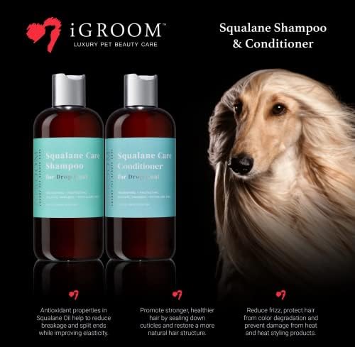 iGroom Squalane Care Dog Shampoo for Dropcoats, Luxury Pet Beauty Care, Reduce Breakage and Split Ends, Promotes Strong and Healthy Hair, Made in USA, 16 oz - Image 3