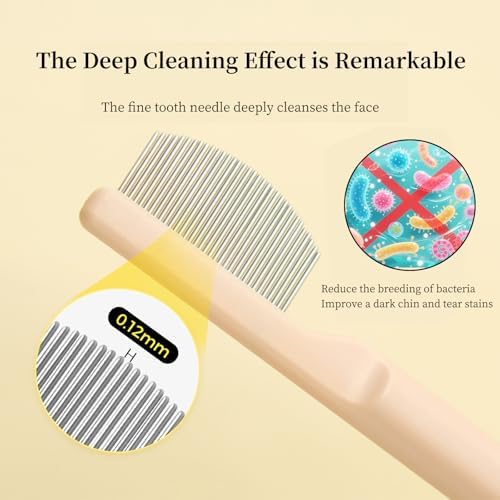 Stainless Steel Dog Eye Comb, Puppy Flea Brush (Pink) - Image 5