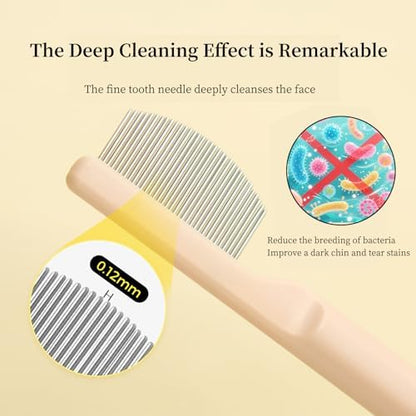 Stainless Steel Dog Eye Comb, Puppy Flea Brush (Pink) - Image 5