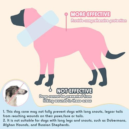 Inflatable Dog Pillow Cone Collar After Surgery, Donut Soft Neck Cone for Golden Retriever & German Shepherd Extra Large Dogs, etc, Recovery E Collar to Stop Licking Pink - Image 5