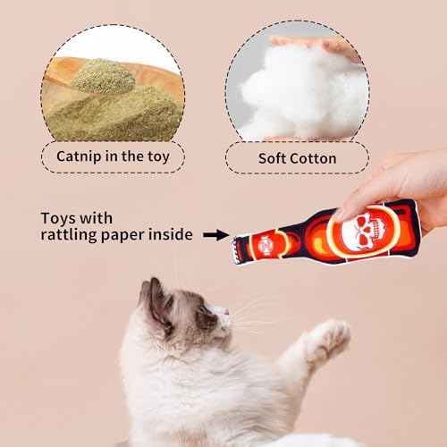 Halloween Cat Catnip Toys for Indoor Cats with Crinkle 8 Pack - Image 3