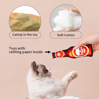 Halloween Cat Catnip Toys for Indoor Cats with Crinkle 8 Pack - Image 3