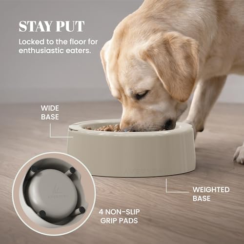 AVERYDAY 3 Pack Slow Feeder Dog Bowl Set, Two Weighted Maze Insert Bowls, Anti-Slip Changeable Puzzle Feeding Bowl for Wet Dry & Raw Dog Food, Slow Eating Deep Pet Food Dish for Medium & Large Breeds - Image 4