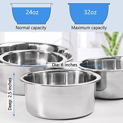 Raised Small Dog Bowls Wall Mount Pet Bowl, Collapsible Elevated Pet Bowl for Dog Cat Chicken Coop - 4 Cups / 1 Quart - Image 6