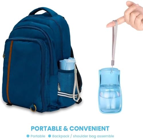 Portable Dog Water Bottle, Foldable Water Bottle for Dog, SkyBlue, 12oz - Image 5