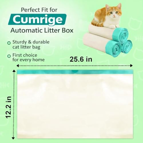 Extra Thick Replacement Litter Box Liners for Cumrige & Fumoi Box, 150 Bags - Image 3