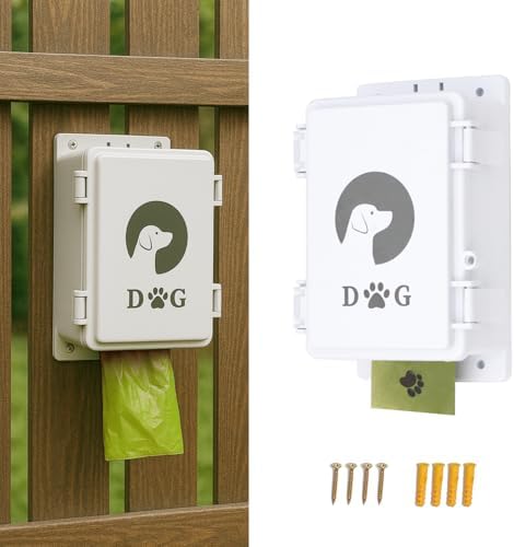 Wall Mounted Dog Poop Bag Dispenser - Heavy Duty Waterproof ABS Plastic Pet Waste Station, Indoor/Outdoor Holder for Yard, Patio, Garage & Lawn | Easy Access Design by Unknown