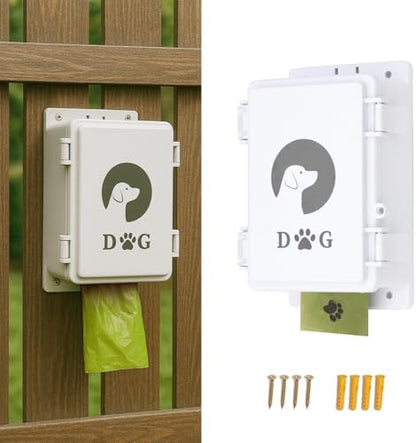 Wall Mounted Dog Poop Bag Dispenser - Heavy Duty Waterproof ABS Plastic Pet Waste Station, Indoor/Outdoor Holder for Yard, Patio, Garage & Lawn | Easy Access Design by Unknown