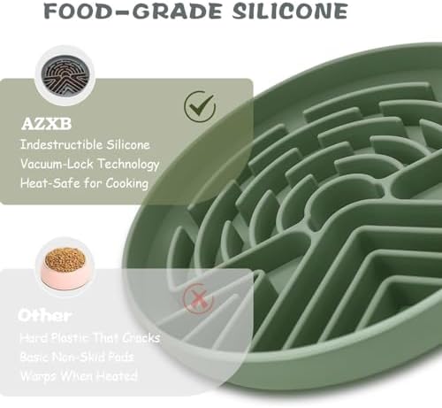 Slow Feeder Dog Bowl for Large & Small Pets, Anti Choking Puzzle Dog Food Bowl with Non-Slip Base, Interactive Pet Slow Eating, Silicone Cat Feeder for Puppies & Cats - Image 5