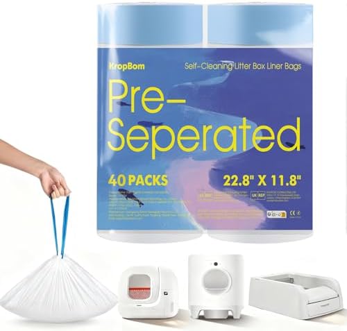 40 Pcs Automatic Cat Litter Bags fits PURA MAX 2/MAX/X&ScoopFree Clumping by KropBom