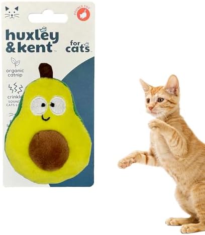Huxley & Kent Plush Crinkle Catnip Cat Toy, Avocado, Small by HuxleyKent