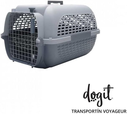 Dogit Dog Travel Carrier Voyageur Model 100 With Treat Compartment, X Large, Grey