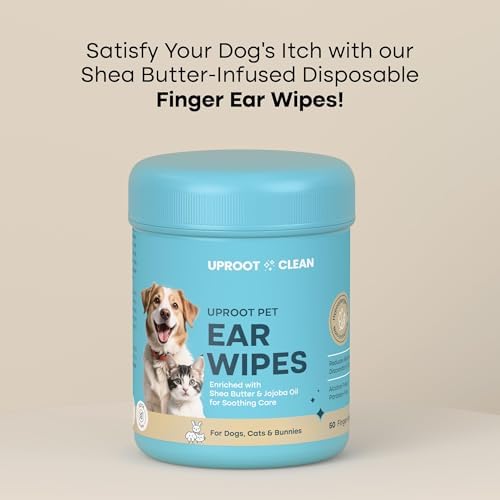 Uproot Clean Cat & Dog Ear Cleaner Finger Wipes: Natural, Disposable, 50ct - Image 2