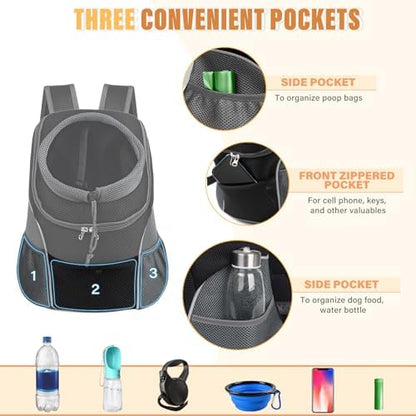 YUDODO Dog Front Carrier Backpack, Adjustable Breathable Dog Backpack - Image 4