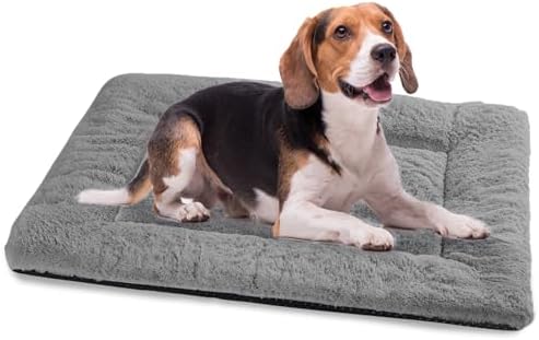 Dog Crate Pad, Washable Cozy Dog Bed Mat for Medium Dogs 36"x23", Dark Gray by ZENGAOOU