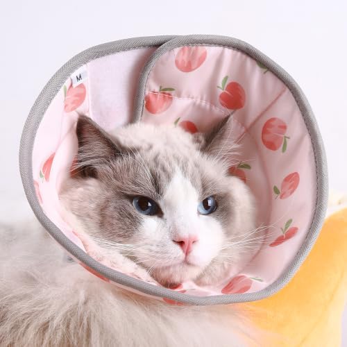 PawsPik Adjustable Soft Recovery Cone for Dogs & Cats, Small, Peach by PawsPik