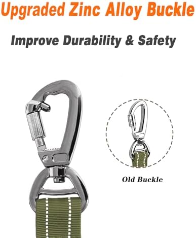 AUBELL Tactical Dog Leash Heavy Duty,4-6ft No Pull Bungee Leash,Green - Image 5