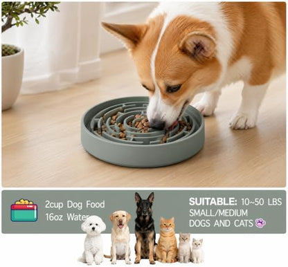 Dog Lick Mat for Anxiety Relief, Slow Feeder Bowl for Dogs & Cats, Silicone Lick Pad with Strong Suction Cups for Pet Grooming, Bath, Tooth Cleaning, Distraction and Calming, Blue - Image 2