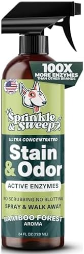 Sprinkle & Sweep: Pet Stain & Odor Enzyme Spray - 24oz - No Scrubbing Concentrated Formula, Dog & Cat Urine & Mess Destroyer, Carpet Spot Cleaning by SprinkleSweep