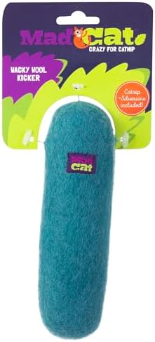 Mad Cat Wacky Wool Crinkle Kicker Catnip and Silvervine Cat Toy, Pack of 1 by Unknown