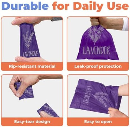 Best Pet Supplies Poop Bags for Dogs - Lavender, 150 Count - Image 4