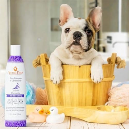 Anti-Itch & Calming Formula 2-in-1 Dog Shampoo & Conditioner - Lavender Chamomile, Tearless, Aroma Paws Sensitive Skin & Itch Relief, Sulfate & Paraben Free, Made in USA 13.5 oz - Image 5