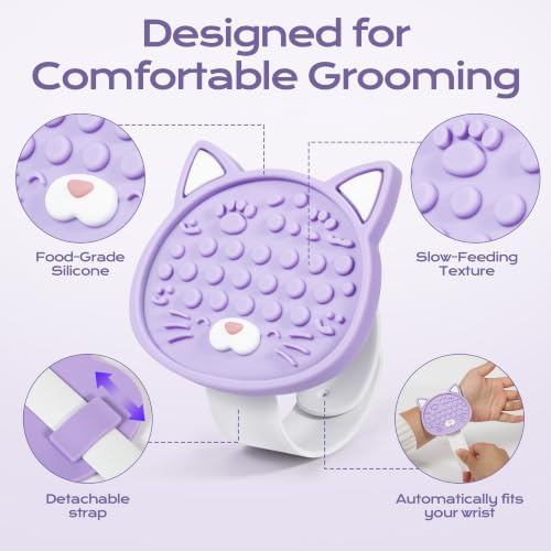 Cat Lick Mat Bracelet for Nail Trimming Grooming,Wet Treats, Keep Cat Calm - Image 4