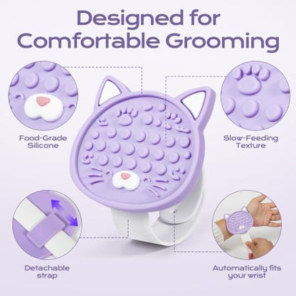 Cat Lick Mat Bracelet for Nail Trimming Grooming,Wet Treats, Keep Cat Calm - Image 4