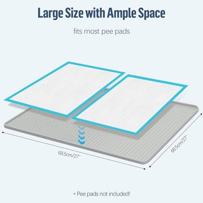 Pee Pad Holder for Dogs 27"x 27" Extra Large Silicone Puppy Pee Pad Tray - Image 2
