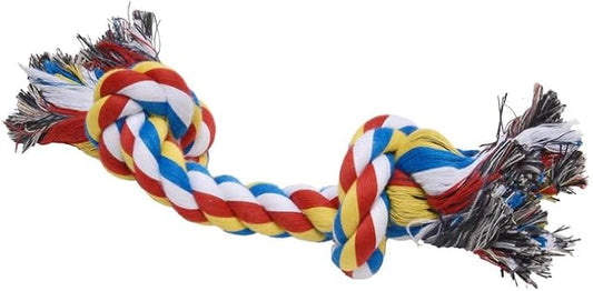 Jeffers Pet Rope Bone Dog Toy, Multi-Colored, 16" – Durable Braided Rope for Tug of War, Chewing & Fetch – Interactive Play for Pets – Machine Washable Dog Game Toy, Supports Healthy