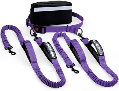 Hands Free Dog Leash for 2 Dogs, Waist Leash with Dual Bungee by Unknown