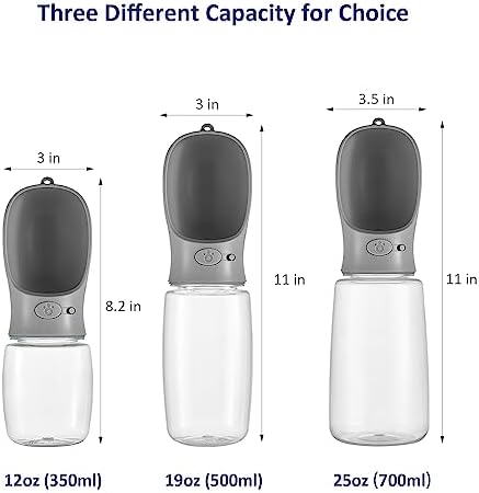 WePet Portable Dog Water Bottle, 12 OZ, Leak Proof Puppy Water Dispenser with Drinking Feeder for Pets Outdoor Walking, Hiking, Travel, Food Grade Plastic - Image 3