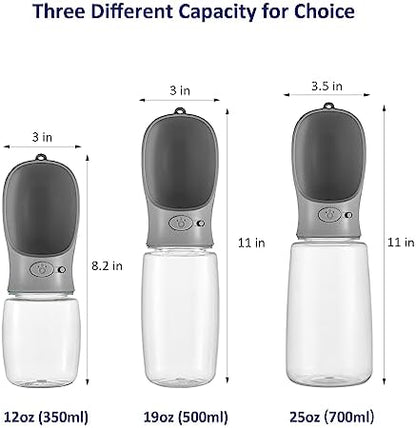 WePet Portable Dog Water Bottle, 12 OZ, Leak Proof Puppy Water Dispenser with Drinking Feeder for Pets Outdoor Walking, Hiking, Travel, Food Grade Plastic - Image 3